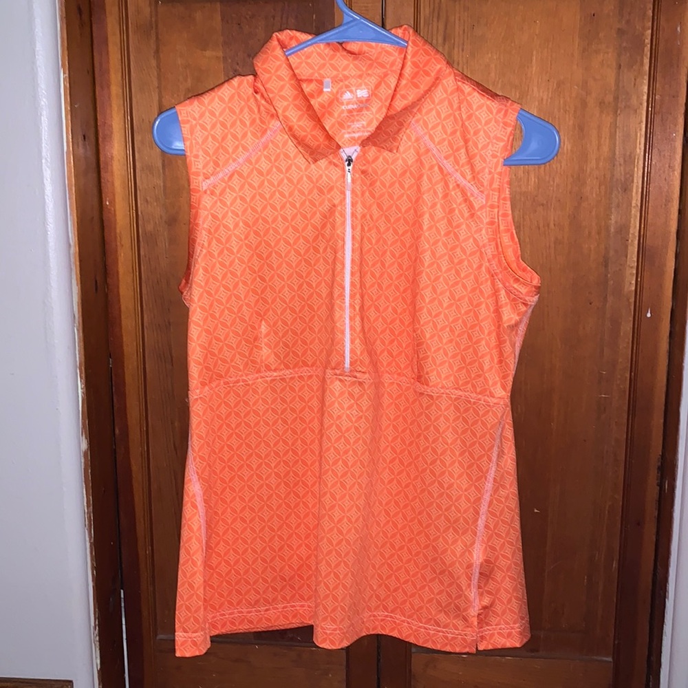 Adidas Clima Cool Sleeveless 1/4 Zip Active Wear Top Size Small